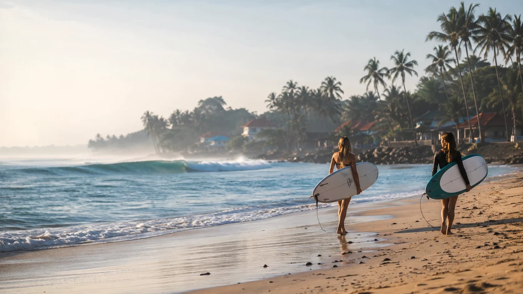 Surfer perempuan di pesisir Indonesia